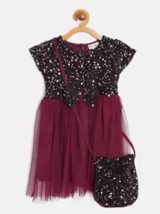 Girls Sequinned Dress & Bag