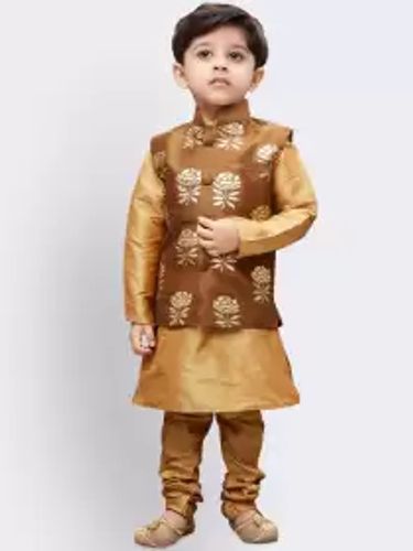 Boys Solid Kurta with Churidar